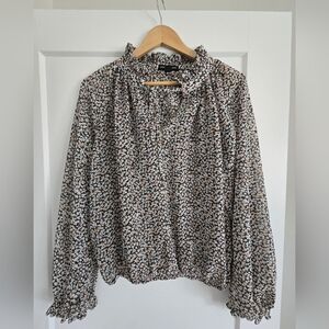 SAKS FIFTH AVENUE Large Floral Print Women's Top Rn 159430